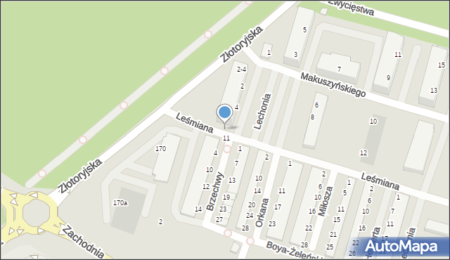 Legnica, Brzechwy Jana, 5, mapa Legnicy