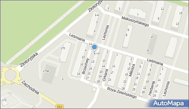 Legnica, Brzechwy Jana, 7, mapa Legnicy