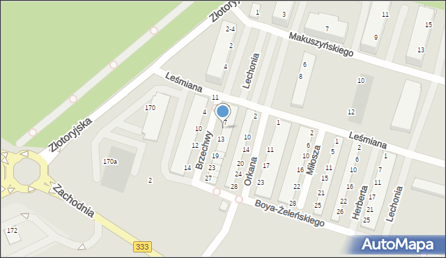 Legnica, Brzechwy Jana, 9, mapa Legnicy