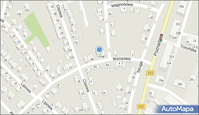 Legnica, Brzozowa, 7, mapa Legnicy