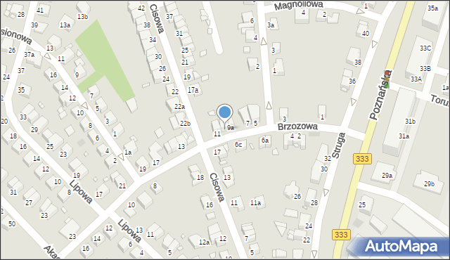 Legnica, Brzozowa, 9, mapa Legnicy