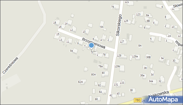 Libiąż, Brzoskwiniowa, 3, mapa Libiąż