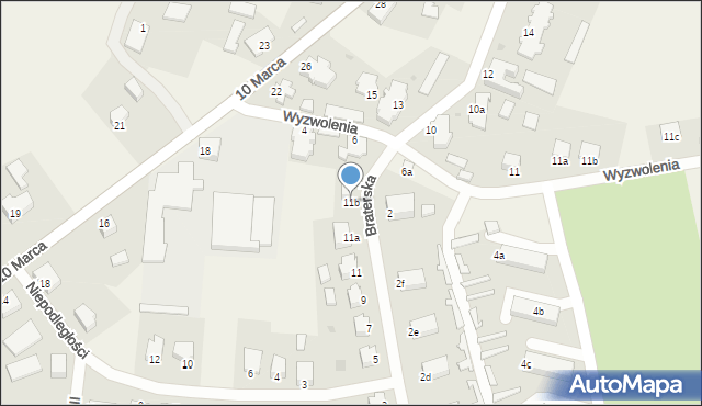 Lisewo Malborskie, Braterska, 11b, mapa Lisewo Malborskie
