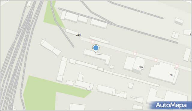 Łódź, Brukowa, 28b, mapa Łodzi