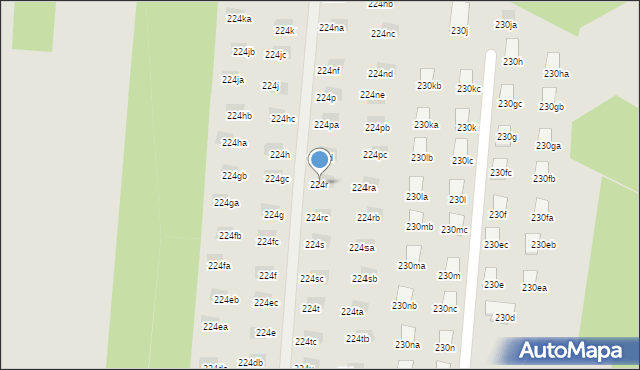 Łódź, Brzezińska, 224r, mapa Łodzi