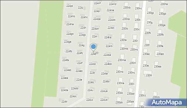 Łódź, Brzezińska, 224s, mapa Łodzi