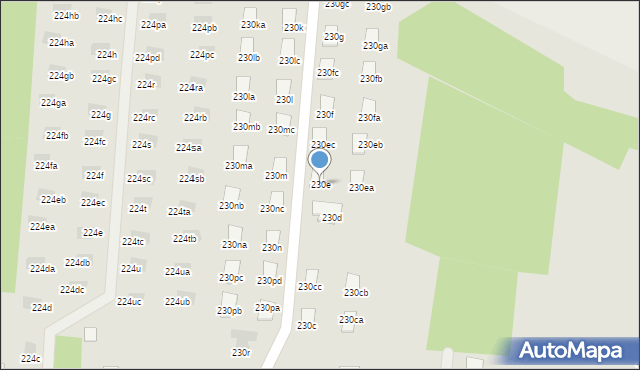 Łódź, Brzezińska, 230e, mapa Łodzi