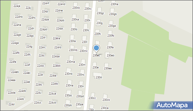 Łódź, Brzezińska, 230ec, mapa Łodzi