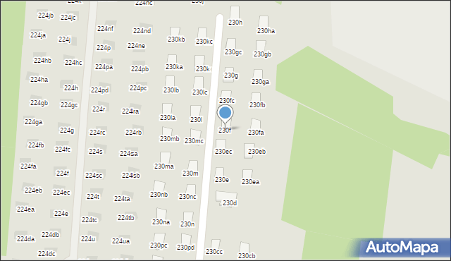 Łódź, Brzezińska, 230f, mapa Łodzi