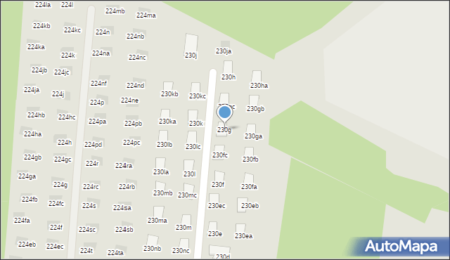 Łódź, Brzezińska, 230g, mapa Łodzi