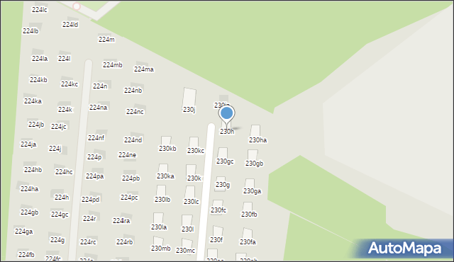 Łódź, Brzezińska, 230h, mapa Łodzi