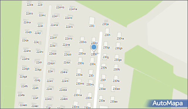 Łódź, Brzezińska, 230k, mapa Łodzi