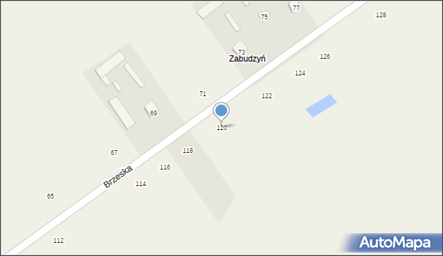 Łomazy, Brzeska, 120, mapa Łomazy