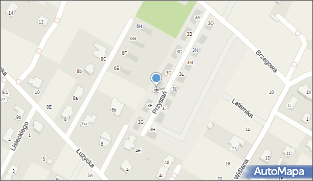 Łomianki Dolne, Brzegowa, 3E, mapa Łomianki Dolne