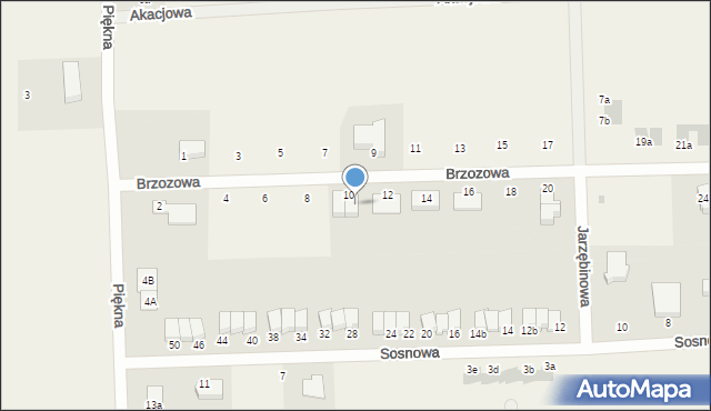 Łosino, Brzozowa, 10B, mapa Łosino