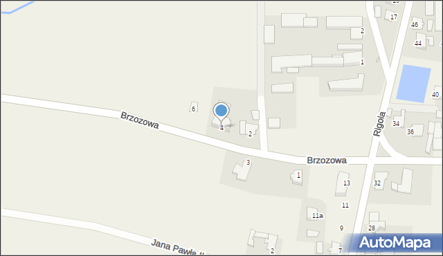 Łowkowice, Brzozowa, 4, mapa Łowkowice