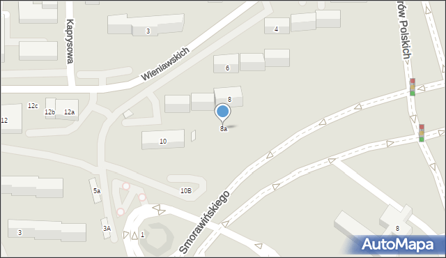 Lublin, Braci Wieniawskich, 8a, mapa Lublina