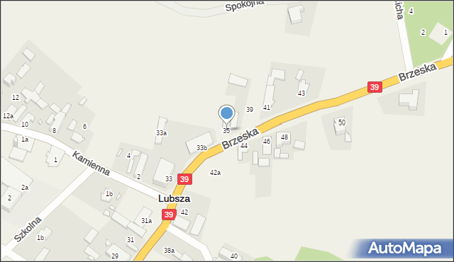 Lubsza, Brzeska, 35, mapa Lubsza