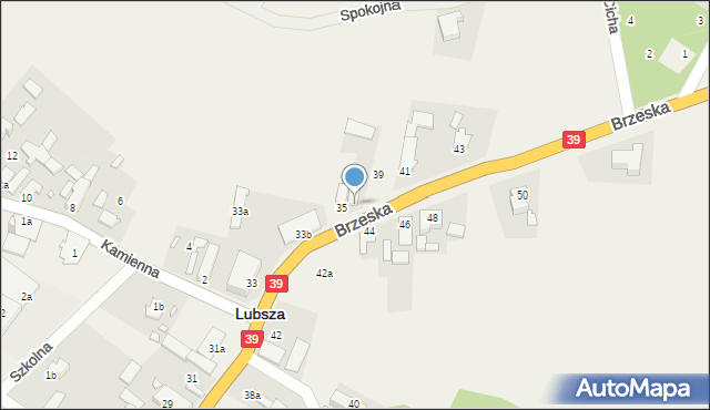 Lubsza, Brzeska, 37, mapa Lubsza