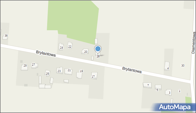 Łuszczanowice, Brylantowa, 18, mapa Łuszczanowice