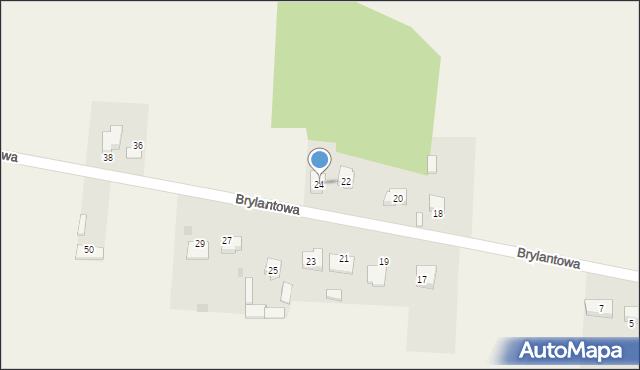 Łuszczanowice, Brylantowa, 24, mapa Łuszczanowice