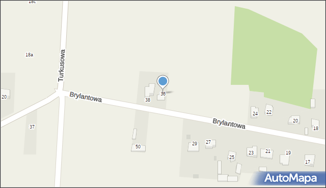 Łuszczanowice, Brylantowa, 36, mapa Łuszczanowice