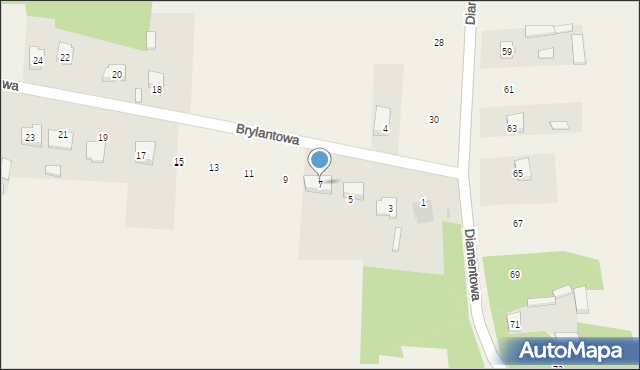 Łuszczanowice, Brylantowa, 7, mapa Łuszczanowice