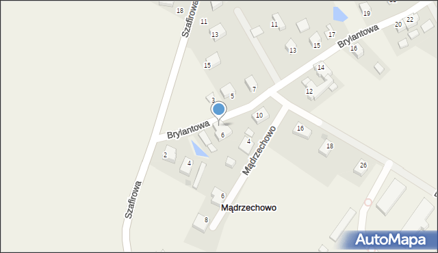 Mądrzechowo, Brylantowa, 8, mapa Mądrzechowo