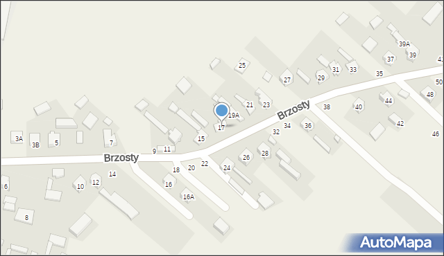 Maków, Brzosty, 17, mapa Maków