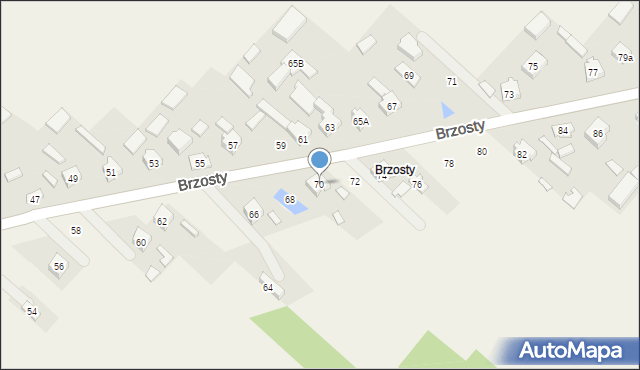 Maków, Brzosty, 70, mapa Maków