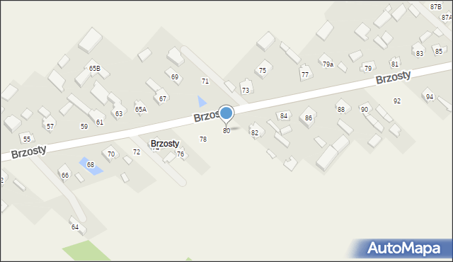 Maków, Brzosty, 80, mapa Maków