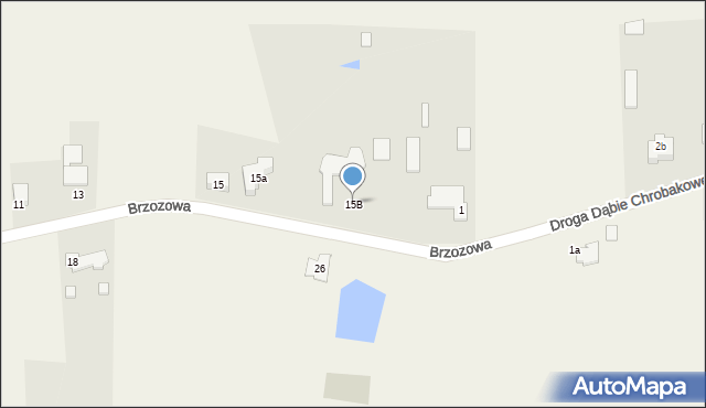 Malinowice, Brzozowa, 15B, mapa Malinowice