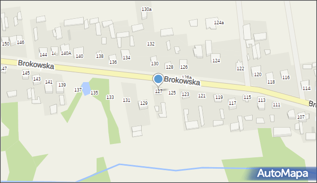 Małkinia Górna, Brokowska, 127, mapa Małkinia Górna
