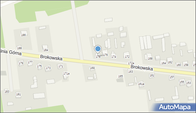 Małkinia Górna, Brokowska, 178, mapa Małkinia Górna