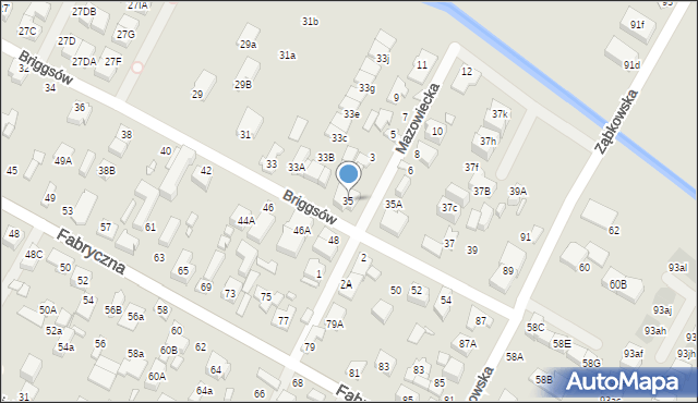 Marki, Braci Briggsów, 35, mapa Marki
