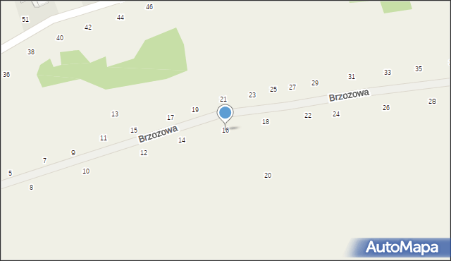 Masłomiąca, Brzozowa, 16, mapa Masłomiąca