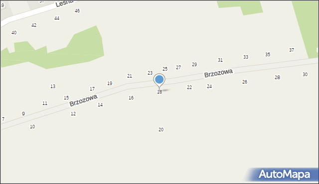 Masłomiąca, Brzozowa, 18, mapa Masłomiąca