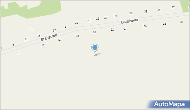 Masłomiąca, Brzozowa, 20, mapa Masłomiąca