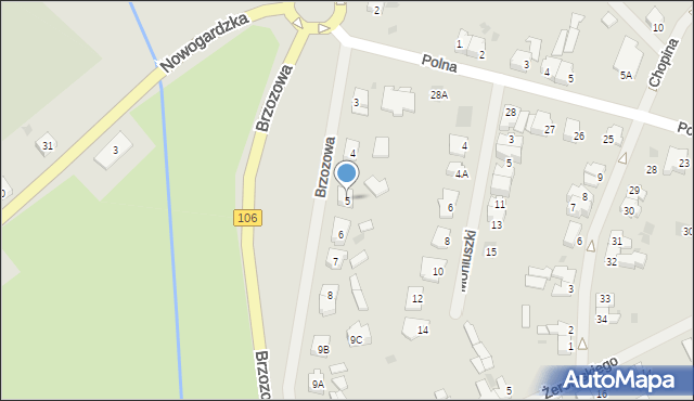 Maszewo, Brzozowa, 5, mapa Maszewo