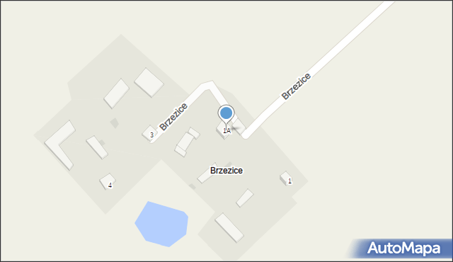 Mchowo, Brzezice, 1A, mapa Mchowo