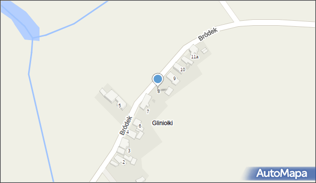 Mechnica, Bródek, 8, mapa Mechnica