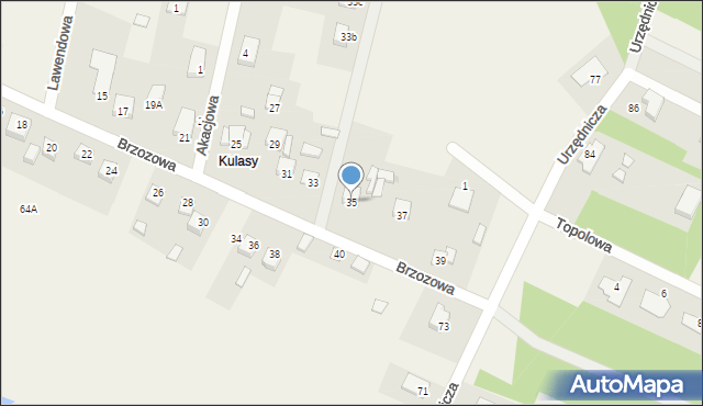 Miedziana Góra, Brzozowa, 35, mapa Miedziana Góra