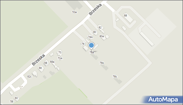 Międzyrzec Podlaski, Brzeska, 76a, mapa Międzyrzec Podlaski