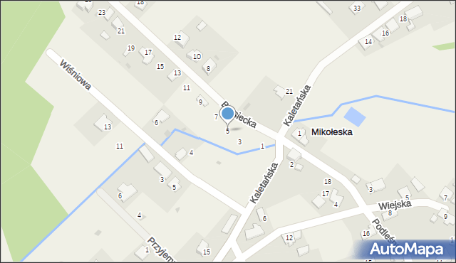 Mikołeska, Brusiecka, 5, mapa Mikołeska