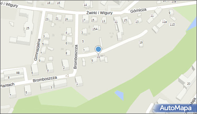 Mikołów, Bromboszcza Wincentego, 11, mapa Mikołów