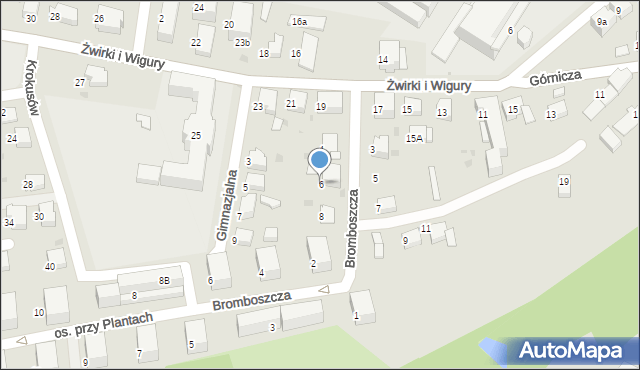 Mikołów, Bromboszcza Wincentego, 6, mapa Mikołów