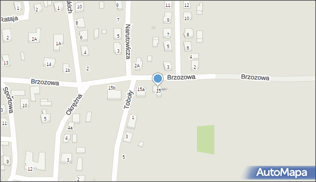 Mikstat, Brzozowa, 15, mapa Mikstat