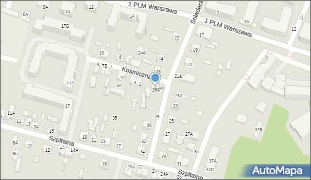 Mińsk Mazowiecki, Braci Śniadeckich Jana i Jędrzeja, 26A, mapa Mińsk Mazowiecki