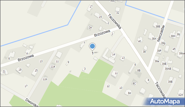 Mleczków, Brzozowa, 5, mapa Mleczków