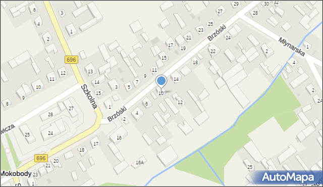 Mokobody, Brzóski Stanisława, ks., 10, mapa Mokobody